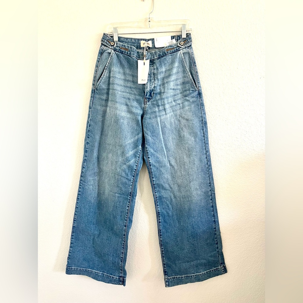 KanCan Light Blue High Ride & Wide Leg Jeans